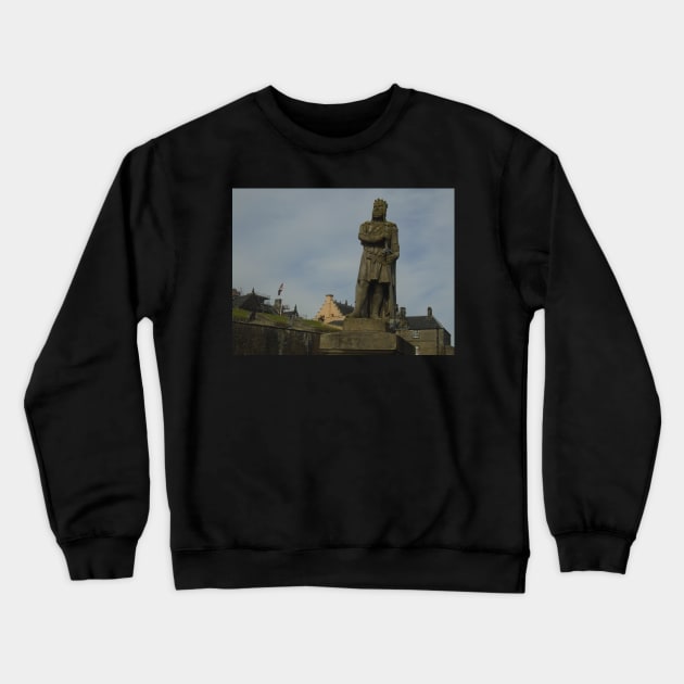 Robert The Bruce Statue at Stirling Castle, Scotland Crewneck Sweatshirt by MagsWilliamson